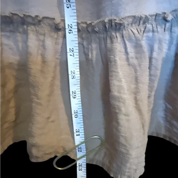 Zara (Beige) Tunic with Lace-Up V-Neck - Picture 5 of 6